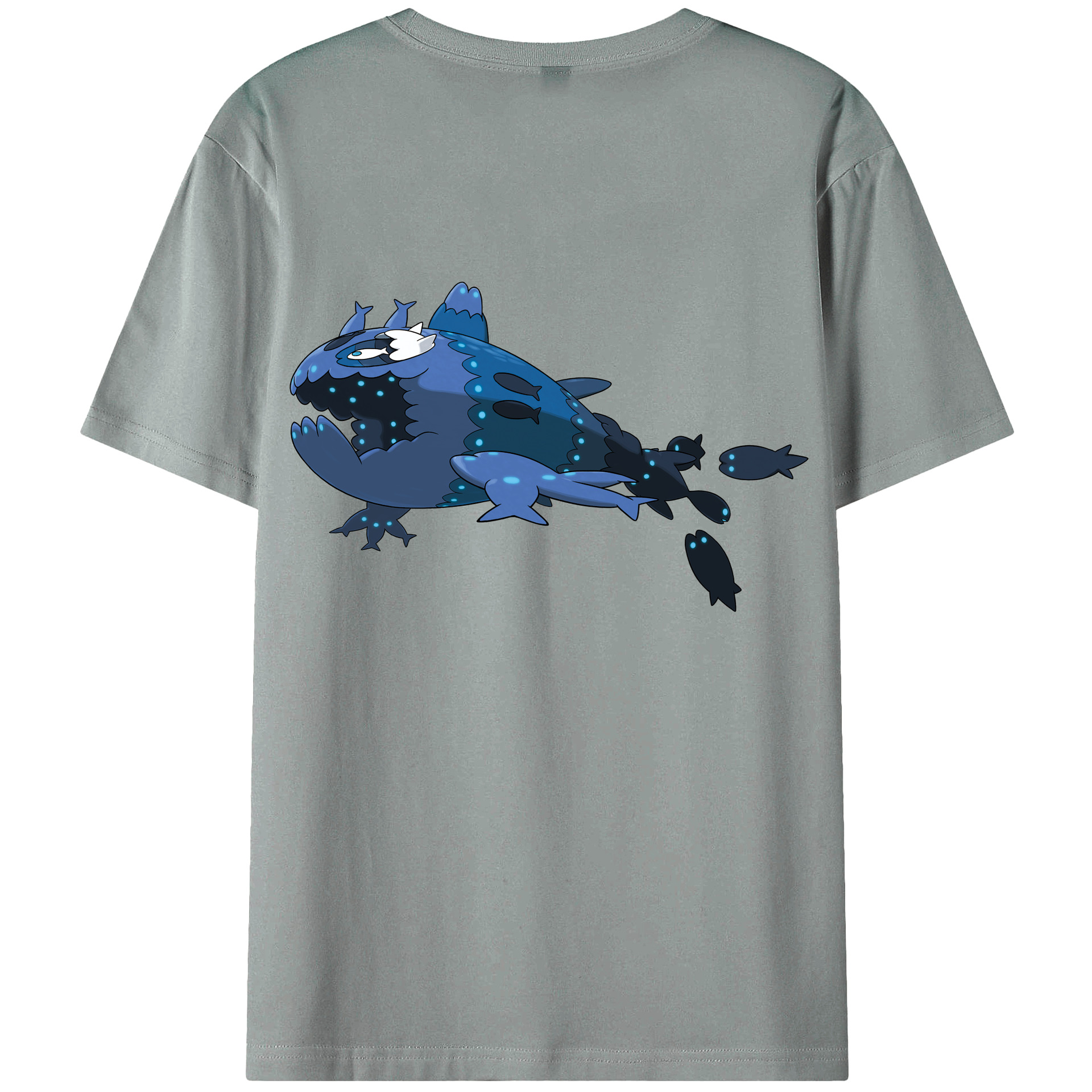 （画像用） ポケットモンスター Pokémon 綿100％ メンズ半袖Tシャツ（バックプリント） 通気性